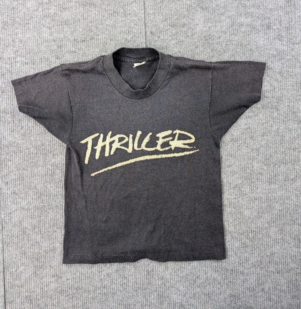 Vintage Thriller Shirt Kid Small Medallion 70s USA Made Single Stitch MJ Novelty